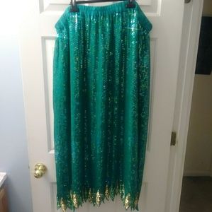 Sequin/beaded maxi skirt